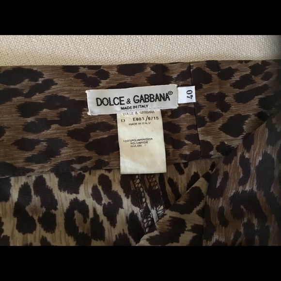 DOLCE & GABBANA VINTAGE LEOPARD PENCIL SKIRT 40 IT - Picture 4 of 4